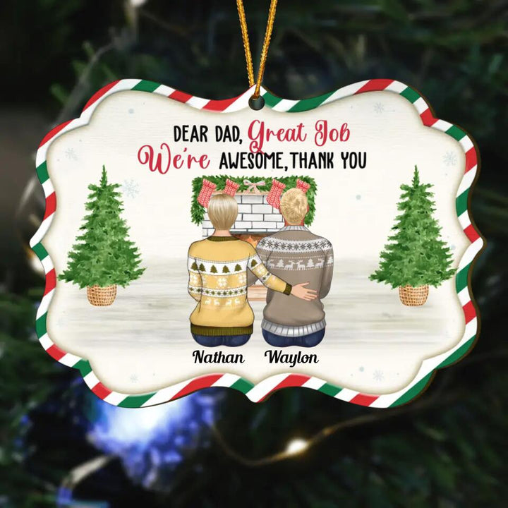 Personalized Wood Ornament - Gift For Family Member - We Are Awesome