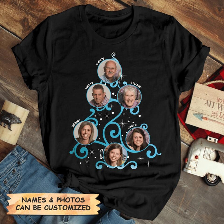 Personalized T-shirt - Gift For Family Member - Family Christmas Tree