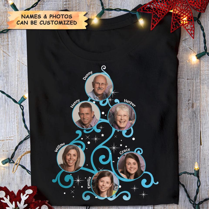 Personalized T-shirt - Gift For Family Member - Family Christmas Tree