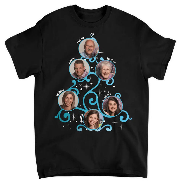 Personalized T-shirt - Gift For Family Member - Family Christmas Tree