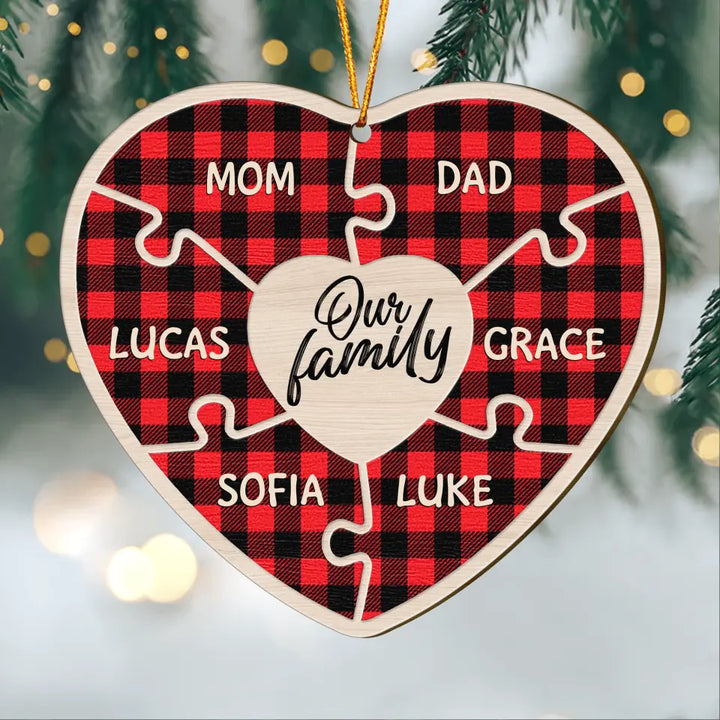 Personalized Wood Ornament - Gift For Family Member - Our Family