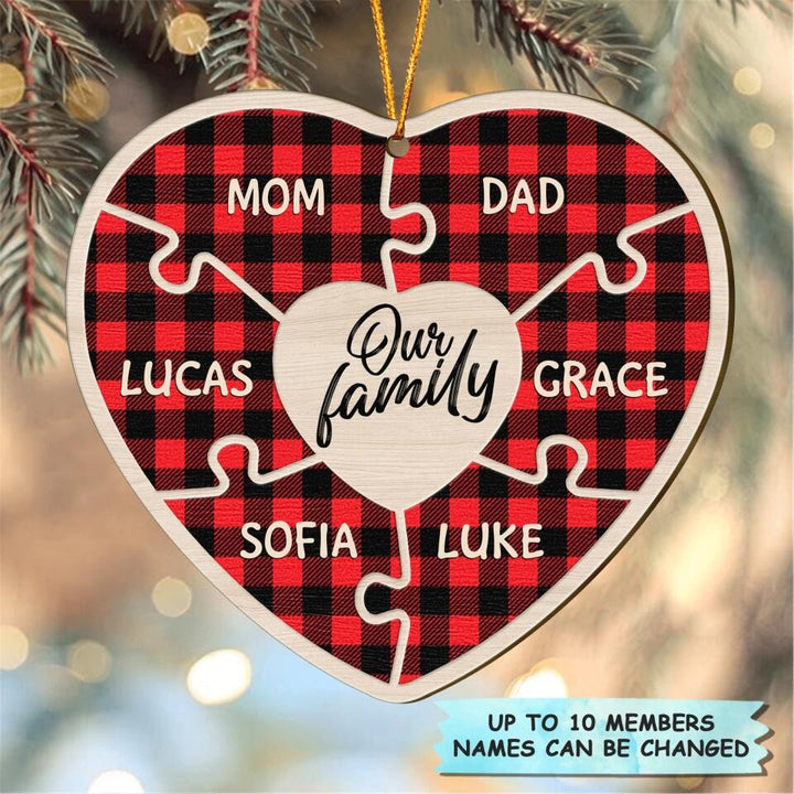 Personalized Wood Ornament - Gift For Family Member - Our Family