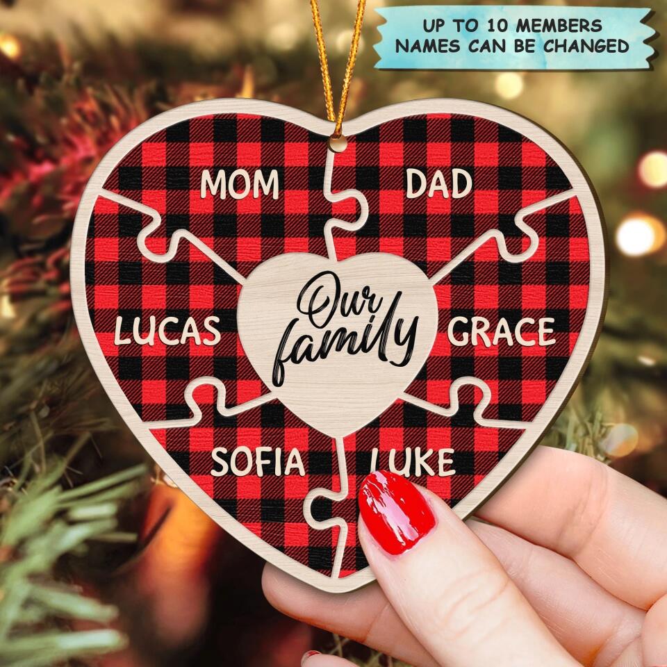 Personalized Wood Ornament - Gift For Family Member - Our Family