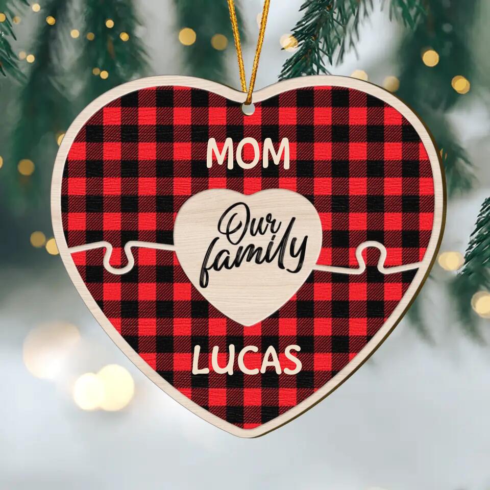 Personalized Wood Ornament - Gift For Family Member - Our Family