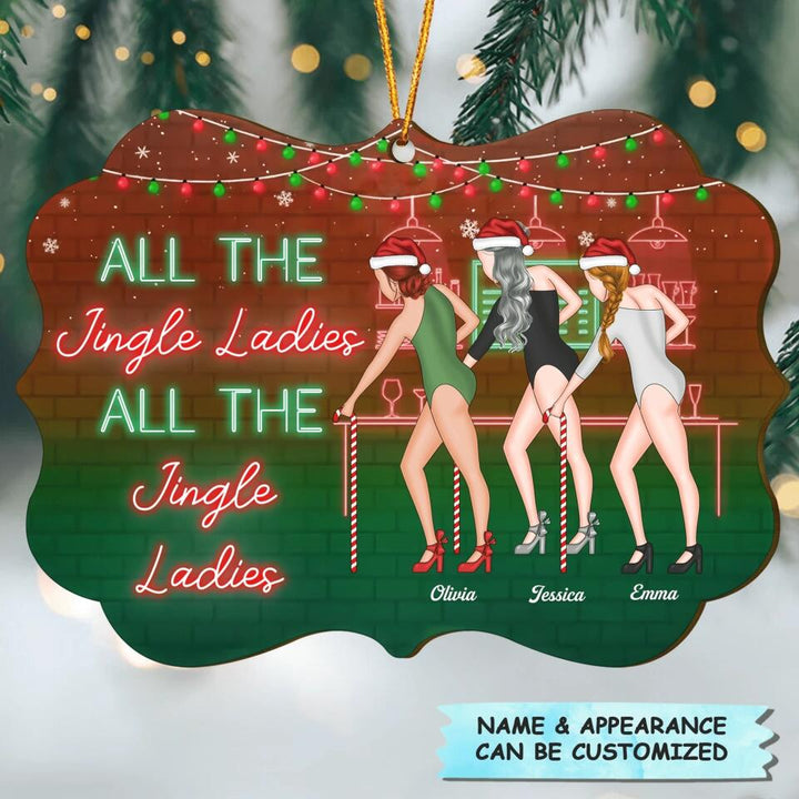 Personalized Wood Ornament - Gift For Friend - All The Jingle Ladies