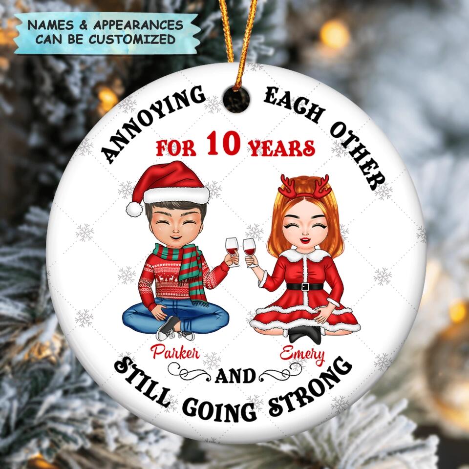 Personalized Ceramic Ornament - Gift For Couple - Annoying Each Other