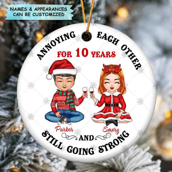 Personalized Ceramic Ornament - Gift For Couple - Annoying Each Other