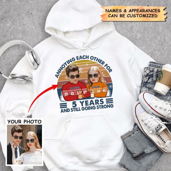 Personalized Hoodie - Gift For Couple - Annoying Each Other And Still Going Strong