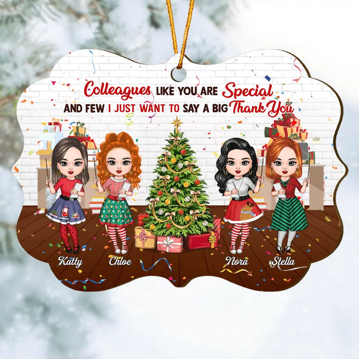 Personalized Wood Ornament - Gift For Teacher - Colleagues Like You Are Special