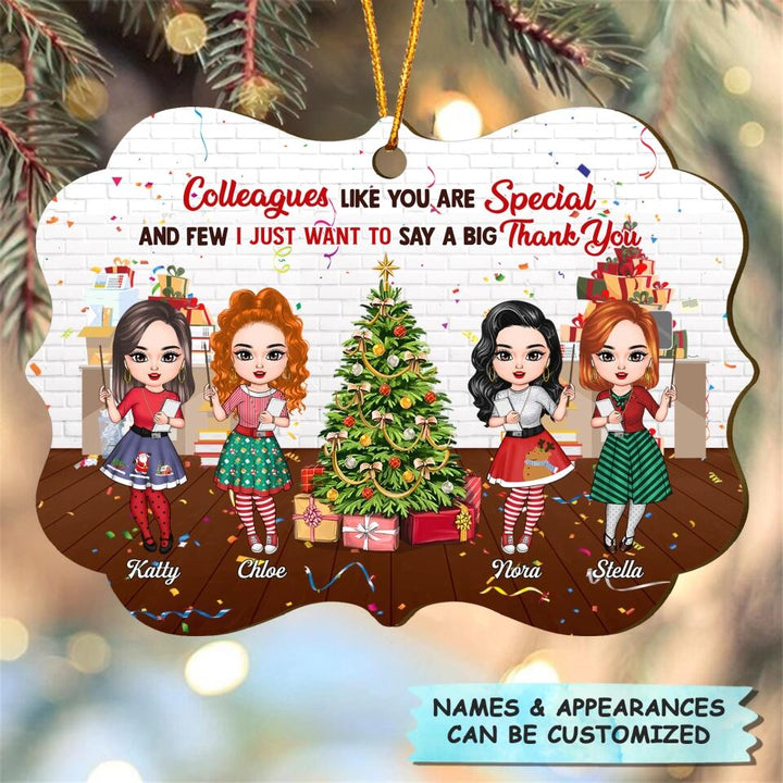 Personalized Wood Ornament - Gift For Teacher - Colleagues Like You Are Special