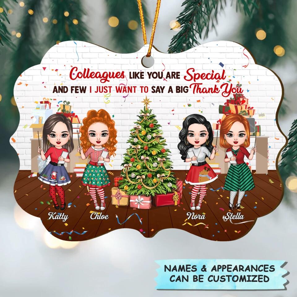 Personalized Wood Ornament - Gift For Teacher - Colleagues Like You Are Special