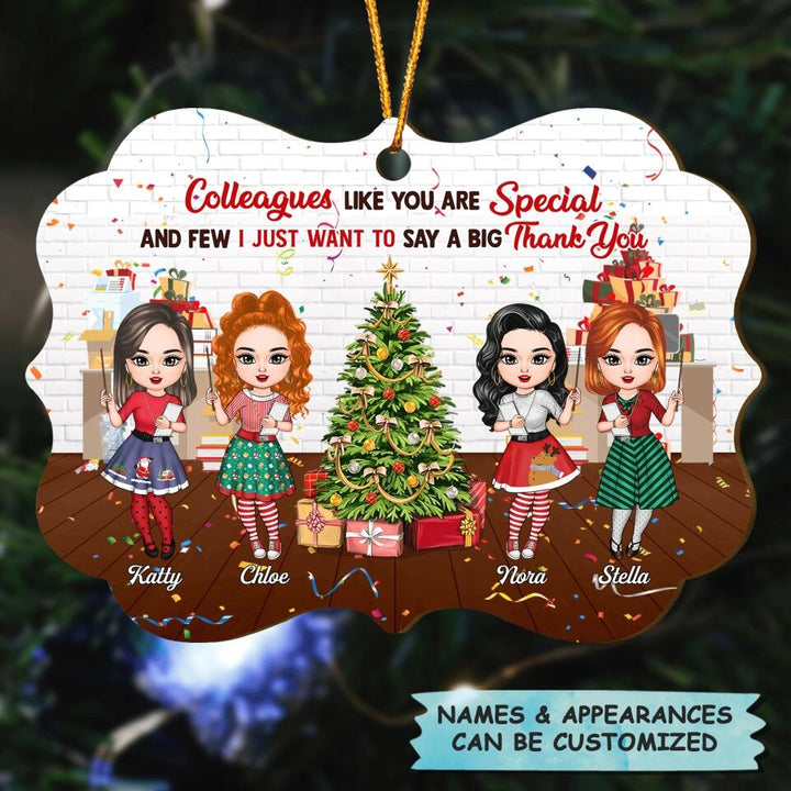 Personalized Wood Ornament - Gift For Teacher - Colleagues Like You Are Special