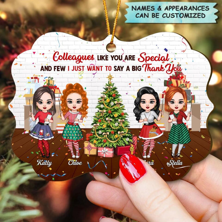 Personalized Wood Ornament - Gift For Teacher - Colleagues Like You Are Special