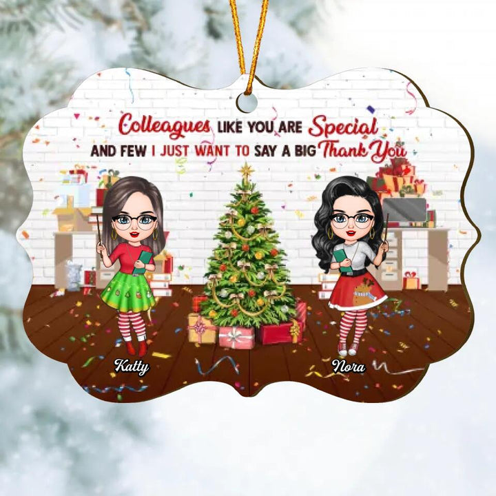 Personalized Wood Ornament - Gift For Teacher - Colleagues Like You Are Special