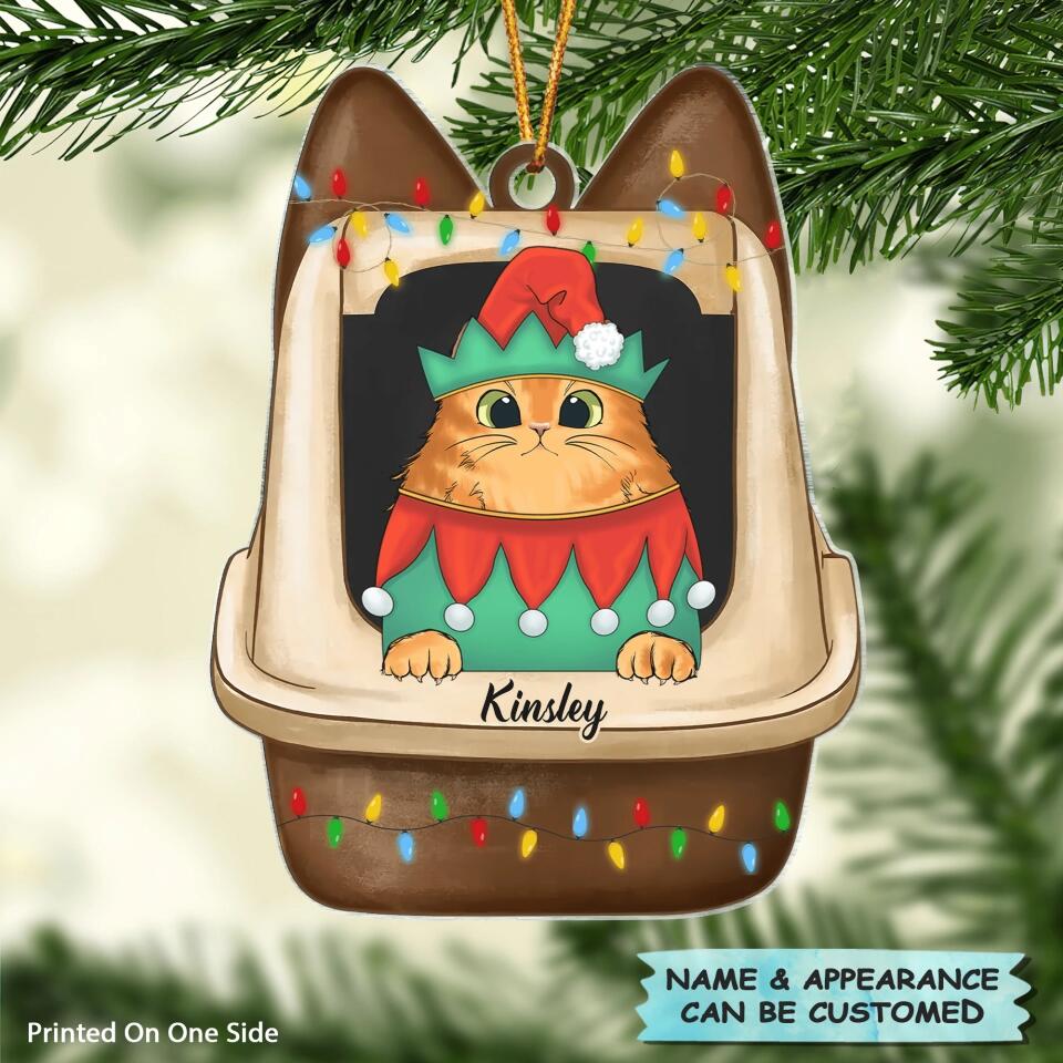 Personalized Mica Ornament - Gift For Cat Lover - Merry Christmas