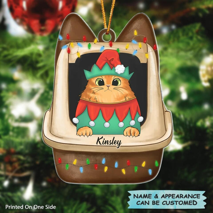 Personalized Mica Ornament - Gift For Cat Lover - Merry Christmas