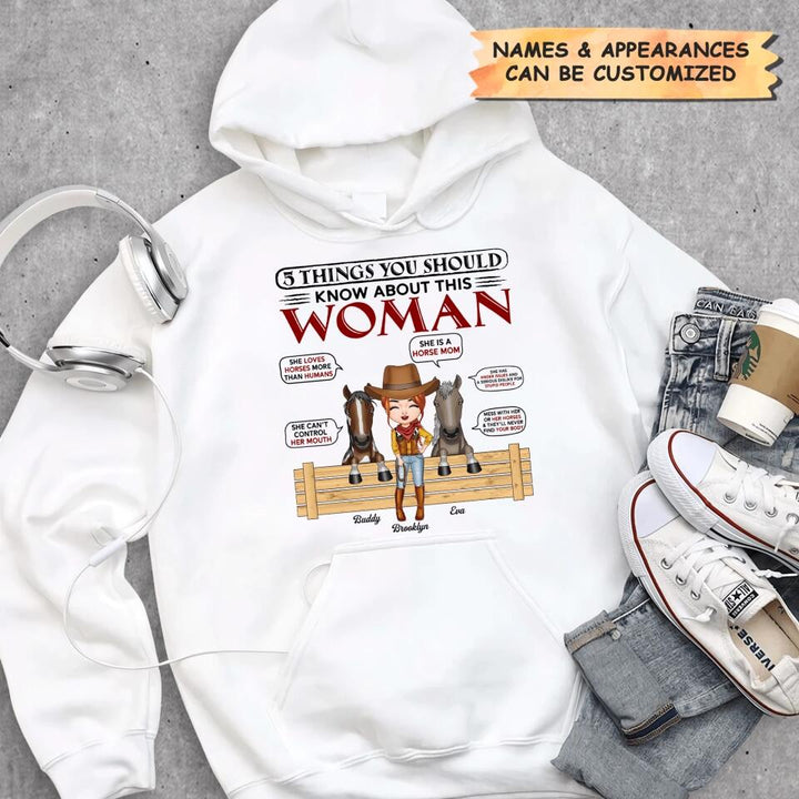Personalized Hoodie - Gift For Horse Lover - She Is A Horse Mom