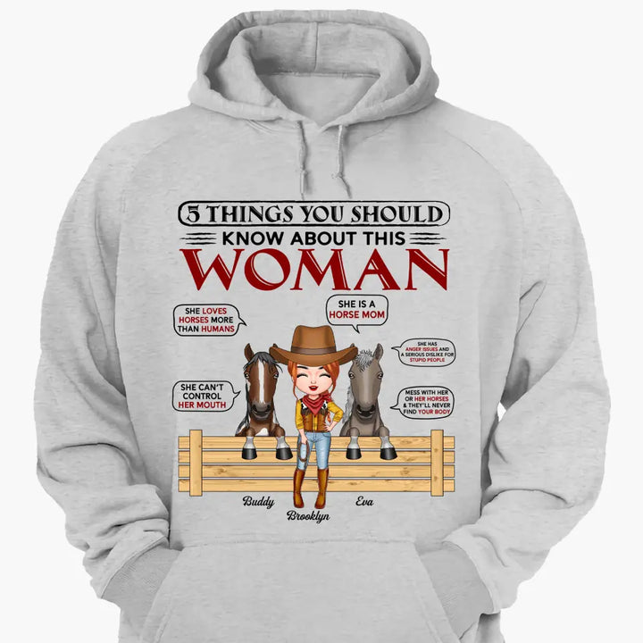 Personalized Hoodie - Gift For Horse Lover - She Is A Horse Mom