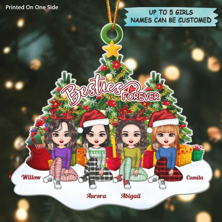 Personalized Mica Ornament - Gift For Friends - Besties Forever ARND037