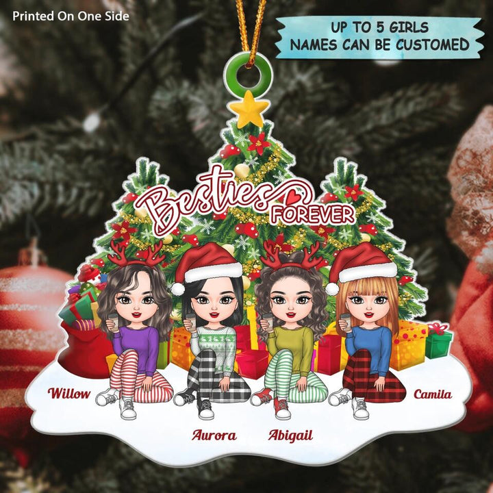 Personalized Mica Ornament - Gift For Friends - Besties Forever ARND037