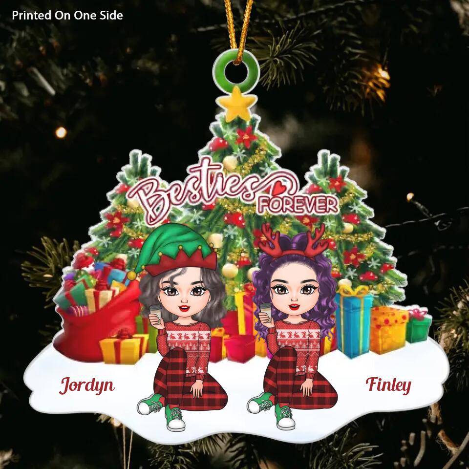 Personalized Mica Ornament - Gift For Friends - Besties Forever ARND037