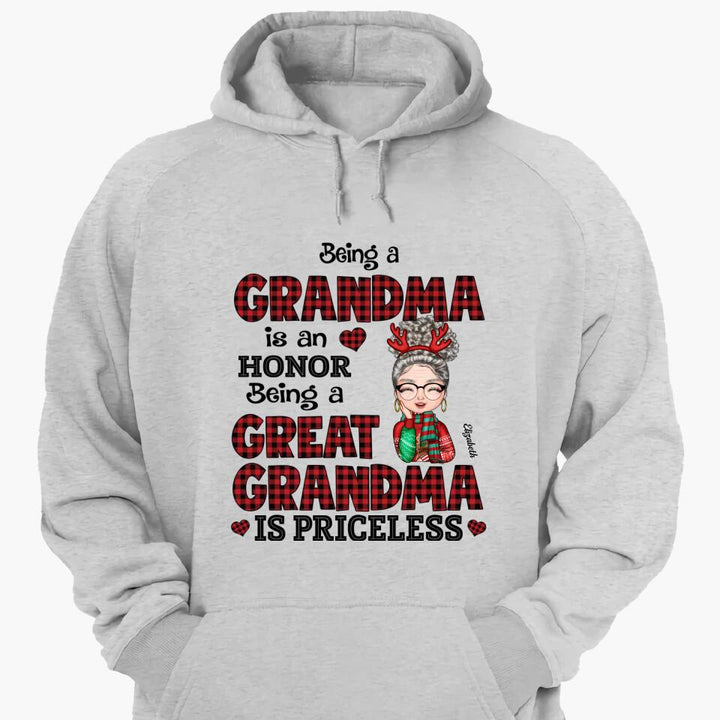 Personalized Hoodie - Gift For Grandma - Great Grandma Christmas ARND005