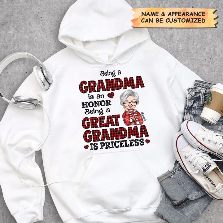 Personalized Hoodie - Gift For Grandma - Great Grandma Christmas ARND005