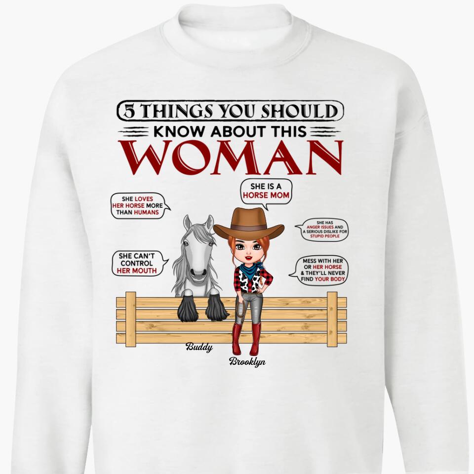 Personalized Hoodie - Gift For Horse Lover - She Is A Horse Mom