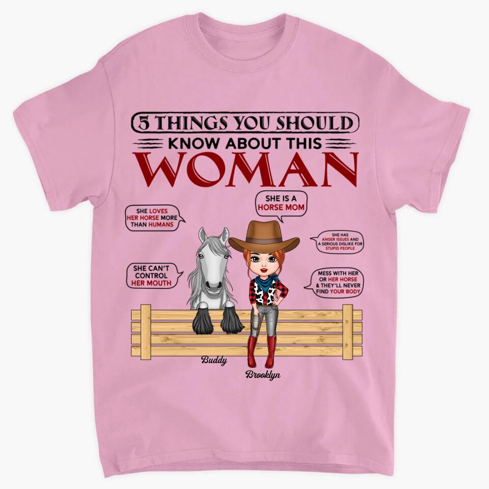 Personalized Hoodie - Gift For Horse Lover - She Is A Horse Mom