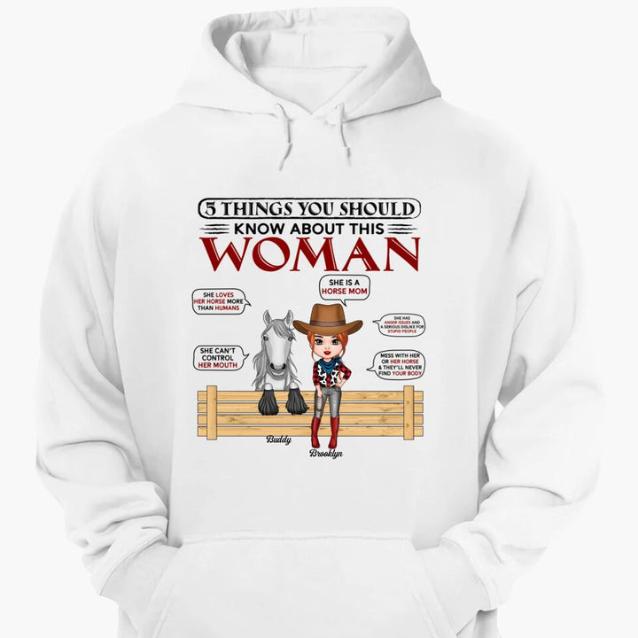 Personalized Hoodie - Gift For Horse Lover - She Is A Horse Mom
