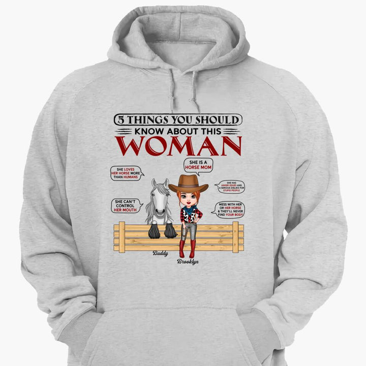 Personalized Hoodie - Gift For Horse Lover - She Is A Horse Mom