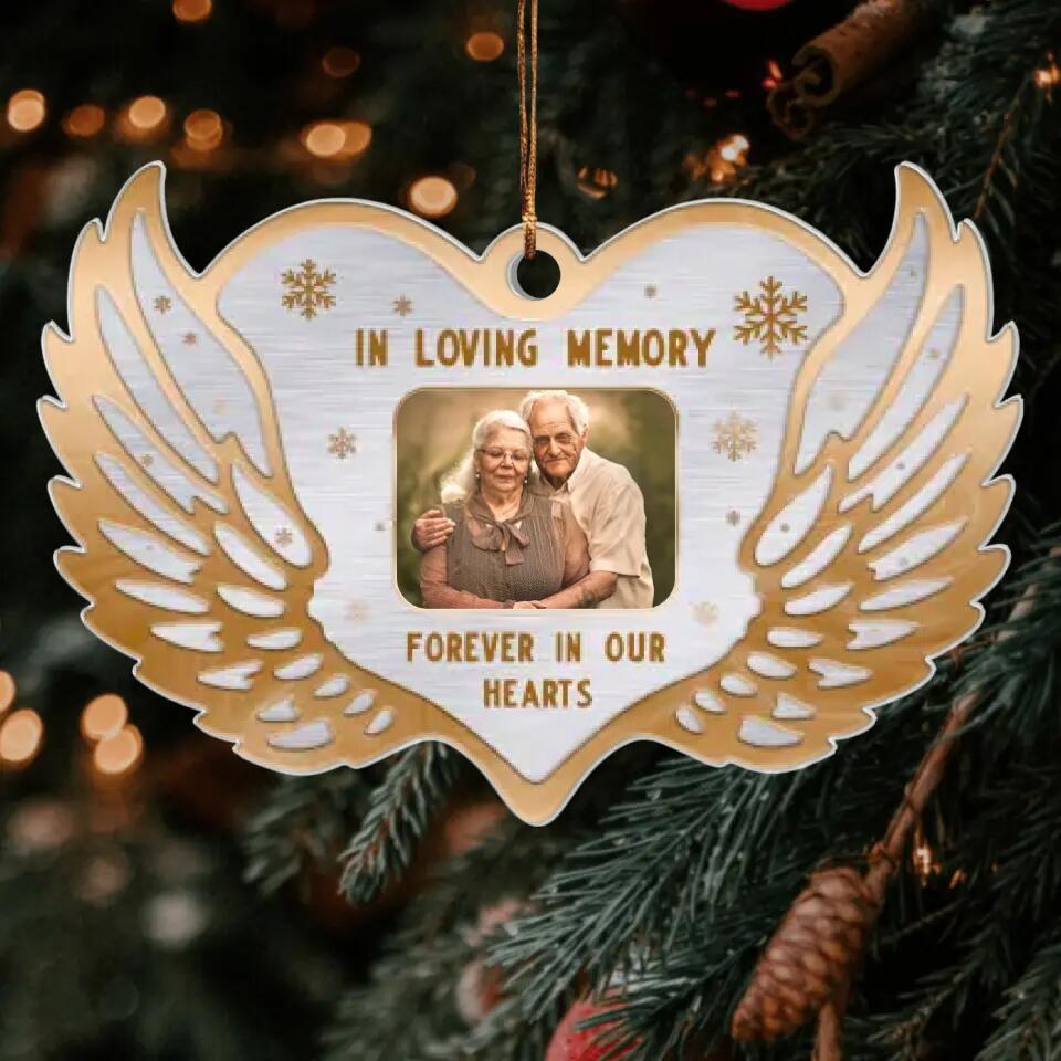 Personalized Photo Mica Ornament - Gift For Family Member - Forever In Our Hearts ARND005