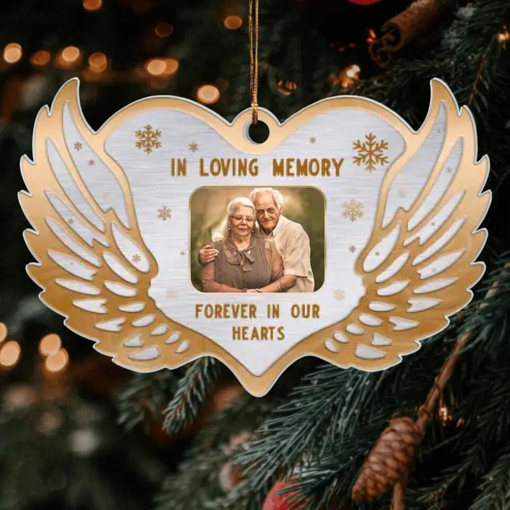 Personalized Photo Mica Ornament - Gift For Family Member - Forever In Our Hearts ARND005