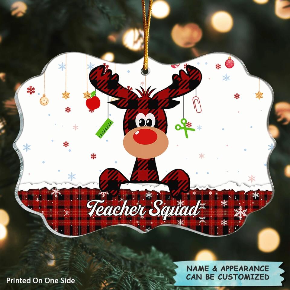 Personalized Mica Ornament - Gift For Teacher - Teacher Squad ARND018
