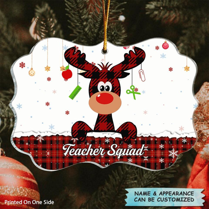 Personalized Mica Ornament - Gift For Teacher - Teacher Squad ARND018