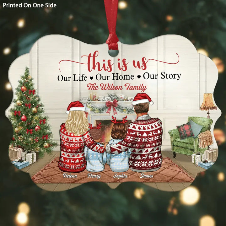 Personalized Aluminium Ornament - Gift For Family - My Family ARND036