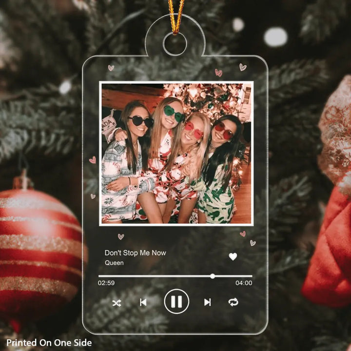 Personalized Photo Mica Ornament - Gift For Friend - Friends Song ARND037