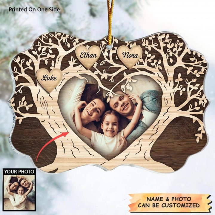Personalized Photo Mica Ornament - Gift For Family - My Family ARND036