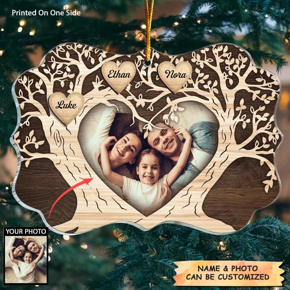 Personalized Photo Mica Ornament - Gift For Family - My Family ARND036