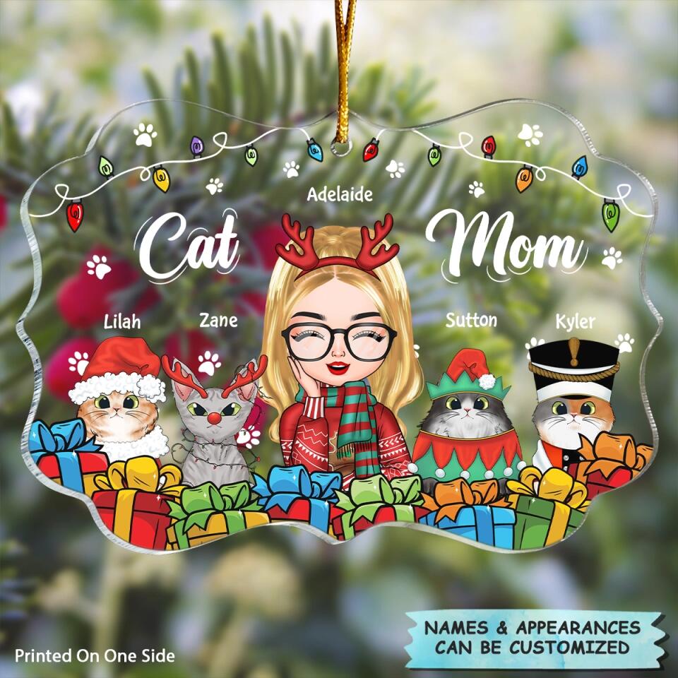 Personalized Mica Ornament - Gift For Cat Lovers - Cat Mom ARND005