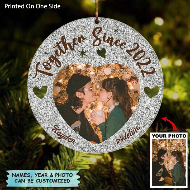 Personalized Photo Mica Ornament - Gift For Couple - Together Since ARND037