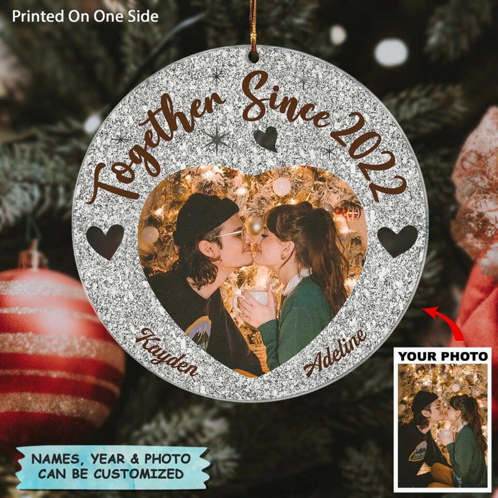 Personalized Photo Mica Ornament - Gift For Couple - Together Since ARND037