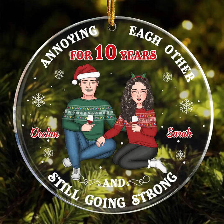 Personalized Mica Ornament - Gift For Couple - Annoying Each Other ARND005
