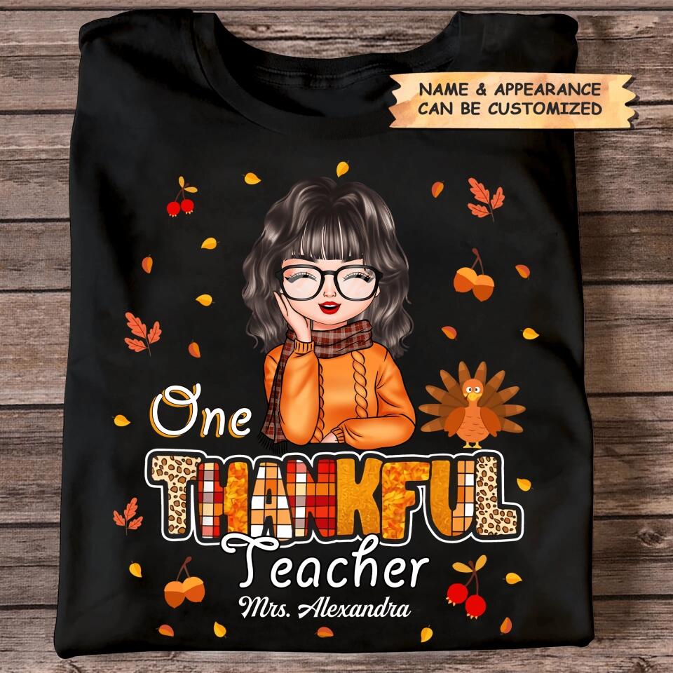 Personalized T-shirt - Gift For Teacher - One Thankful Teacher ARND0014