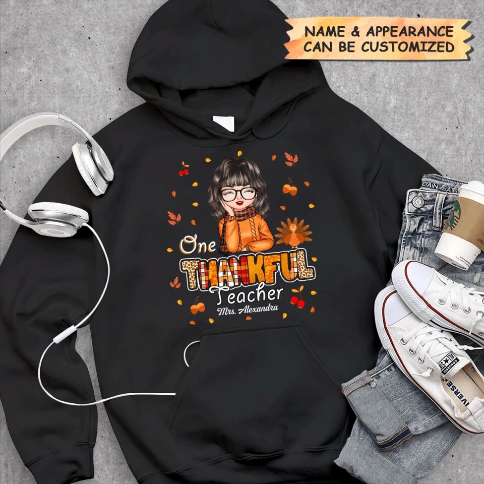 Personalized T-shirt - Gift For Teacher - One Thankful Teacher ARND0014