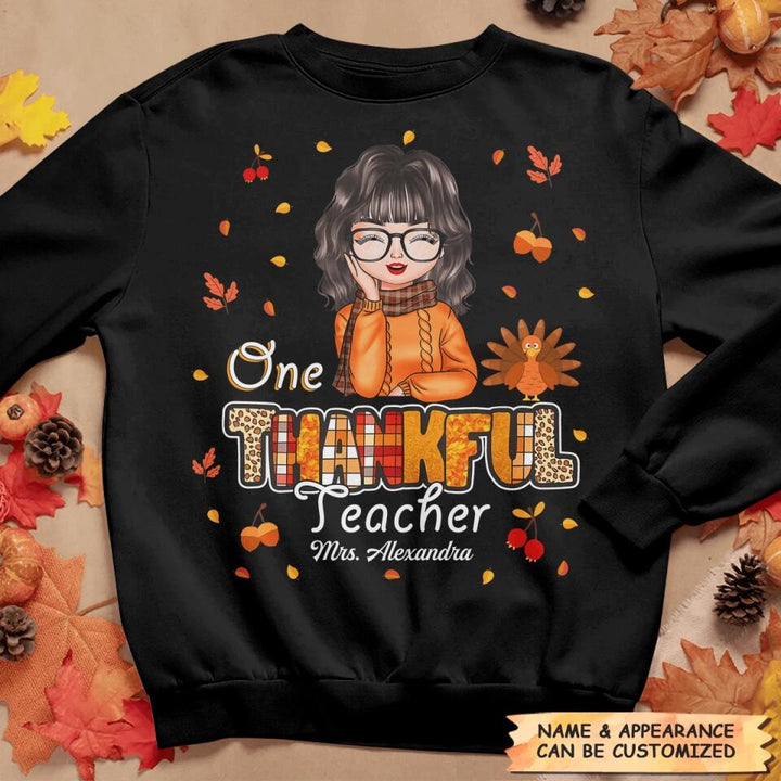 Personalized T-shirt - Gift For Teacher - One Thankful Teacher ARND0014
