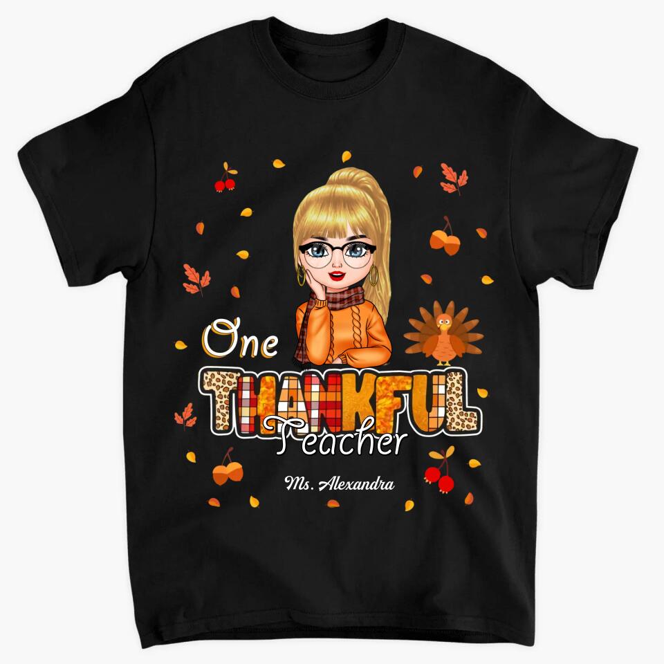 Personalized T-shirt - Gift For Teacher - One Thankful Teacher ARND0014