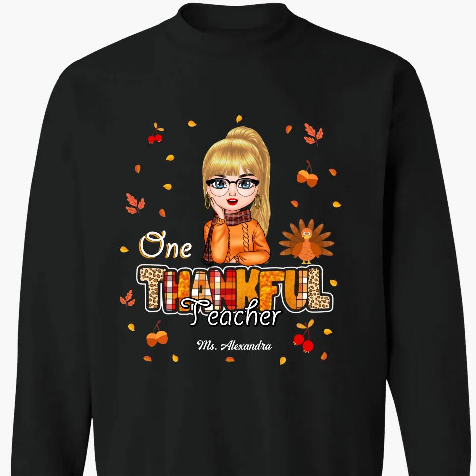 Personalized T-shirt - Gift For Teacher - One Thankful Teacher ARND0014
