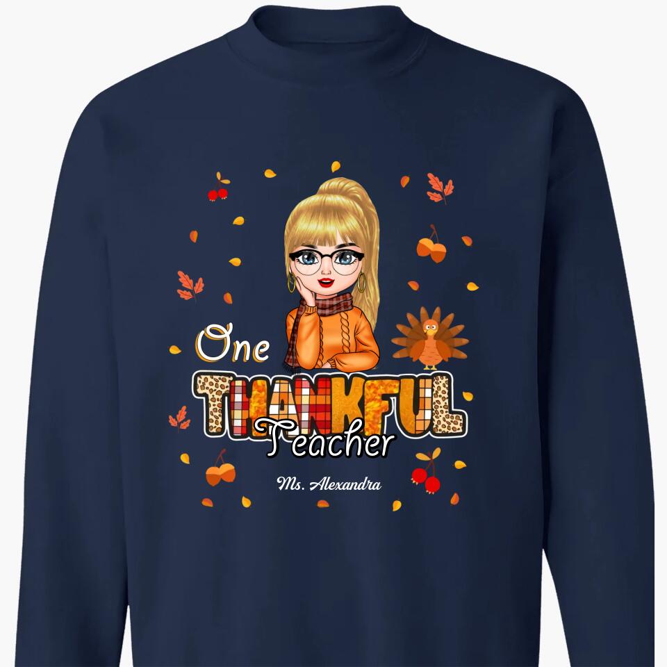 Personalized T-shirt - Gift For Teacher - One Thankful Teacher ARND0014
