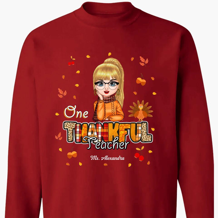 Personalized T-shirt - Gift For Teacher - One Thankful Teacher ARND0014
